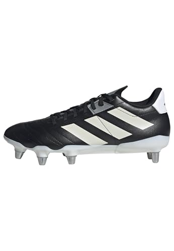 adidas Unisex-Adult Kakari SG Rugby Boots Rugby Shoe, Black/Zero Metallic/Silver Metallic, 9 Women/10 Men
