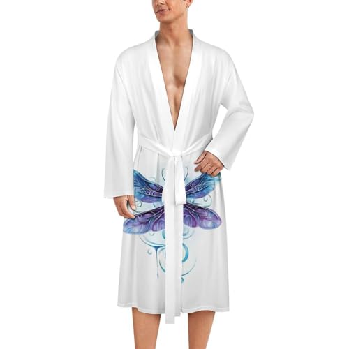 Dragonfly Mystic Bathrobe Spa Robe Unisex Robes Sleepwear Loungewear Lightweight
