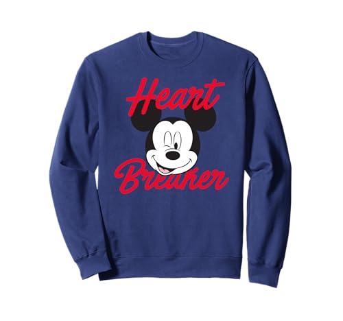 Sweatshirt Disney Mickey Heartbreaker en coton doux de couleur grise pour femme