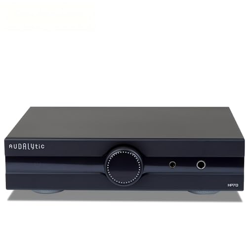 AUDALYTIC HP70 Fully Balanced Discrete Headphone Amplifer - Class A Amplifier LME49720 Dual op-amp Preamp 3 line inputs and 2 preamp outputs Remote Control Support (Black)