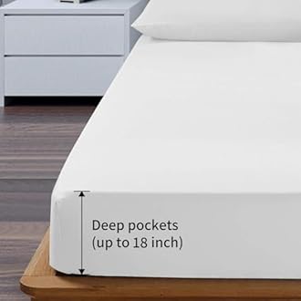 EaseHome Sheets for Queen Size Bed White - Deep Pocket to 18 inches Mattress 4 Piece - Premium Bedding Sheets & Pillowcases Collection - Extra Soft