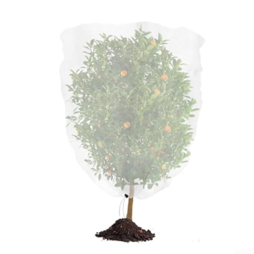 Cubierta para plantas con cordón con cremallera diseñada para protección contra insectos, adecuada para árboles frutales, huertos y flores (3 x 4 m)