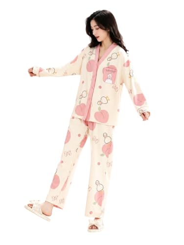 Image of LITZO Womens Korean Night Dress || Pyjama Set ||Korean Nightsuit || Women Nightwear ||Round Neck Half Sleeve Nightsuit || Loungewear || Everyday Nightdress (L-221-227)
