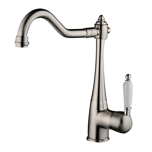 Robinet mitigeur de cuisine laiton mitigeur nickel brossé 360