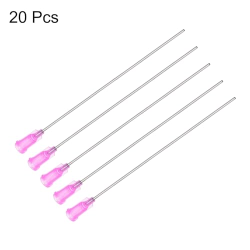 Agujas dispensadoras uxcell de 18g con punta roma de 4 pulgadas para pegamento, 20 uds. 3