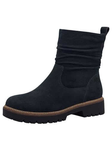 Tamaris Damen Stiefelette Leder bequem; NAVY, EU 40