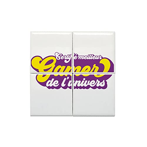 Carreaux céramique rétro gaming pour déco murale de salon geek