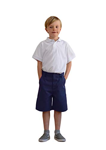 Image of unik Boy's Premium Quality Pique Polo Uniform Shirt Short Sleeve White Sky Blue Navy Hunter Green Burgundy Black Red