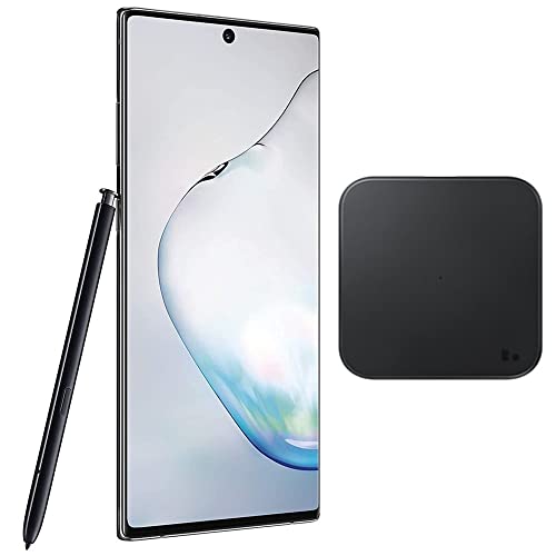 Samsung Galaxy Note 10+ Plus (256GB, 12GB) 6.8' QHD+ AMOLED, Snapdragon 855, 4300mAh Battery, 4G LTE Fully Unlocked (T-Mobile, Verizon, Global) N975U1 (w/Fast Wireless Charger, Aura Black)