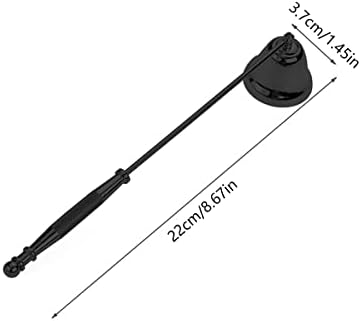 Liwein Candle Snuffer, Stainless Steel Candle Snuffer Durable Candle Stopper Extinguisher With Long Handle Bell Shaped for Putting Out Extinguish Candle Wicks Flame (Black)