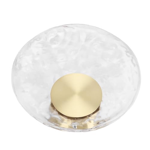 Luocute Aplique de Pared LED Moderno, Lámpara de Pared Redonda de Vidrio de Hierro de 8,27 Pulgadas con Luz Cálida de 3000 K, con Pantalla de Acrílico Blanca, para Sala de Estar,
