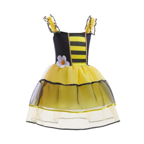 Disfraz completo de abeja con alas y diadema para niñas 6-7 miniatura 3