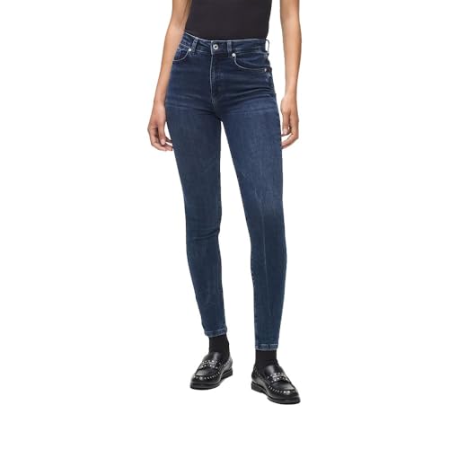 Karl Lagerfeld Jeans, Mujeres, Vaqueros Pitillo De Talle Alto, Pierna Delgada, Azul, 2730
