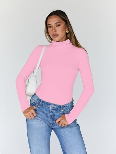 Image of Trendy Queen Women's Turtleneck Long Sleeve Shirts Basic Underwear Tops Winter Clothes 2026