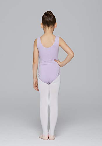 Image of MdnMd Sleeveless Tank Leotard for Girls with Mesh Cross Front
