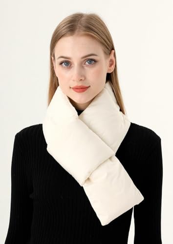 Halemet Womens Puffer Scarf Soft Scarf Lightweight Neckwarmer Solid Color Neck Wrap for Fall Winter Outdoor 20254