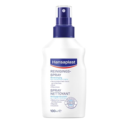 Hansaplast Antiseptisches Spray – Desinfektionsmittel zum Schutz von Wunden vor Infektionen – oberflächliche Wunden – ohne Schmerzen – antiseptische Lösung ohne Alkohol – 100 ml