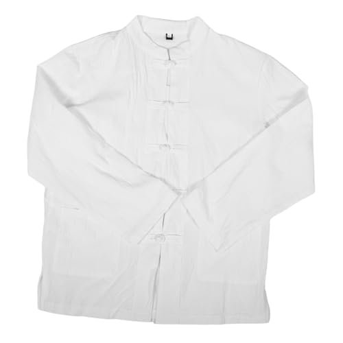 Camisa de estilo tradicional chino para hombre manga larga casual