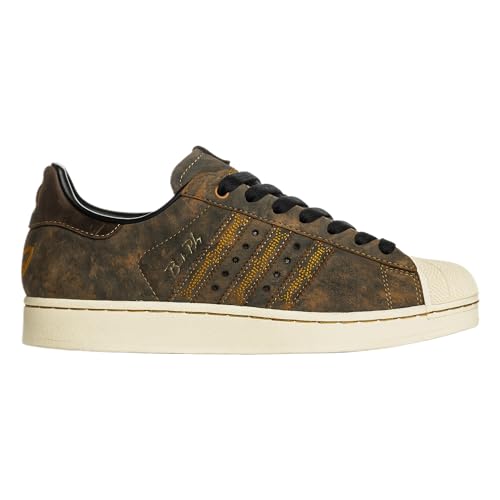 adidas Shoe Palace Exclusive Brock Purdy Superstar II Mens Lifestyle Shoes (Brown/White) Size 10