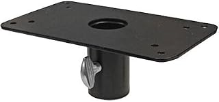 Erva Mounting Plate Flange Top with Hole for 1-inch Outer Diameter Pole Mounted Bird Feeder Attachment - Black