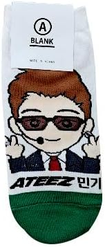 A BLANK Women's Kpop Cartoon Character Socks - Made in Korea (Seonghwa, Mingi, Hongjoong, Jongho, San, Wooyoung, Yeosang, Yunho, A TEEnage Z)