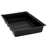 Acan Tradineur - Pack de 5 bandejas de plástico para Cultivos, bandejas de germinación, semillero, Crecimiento, propagación, Semillas, Inicio de plántulas, siembra (Negro - 35 x 23 cm)