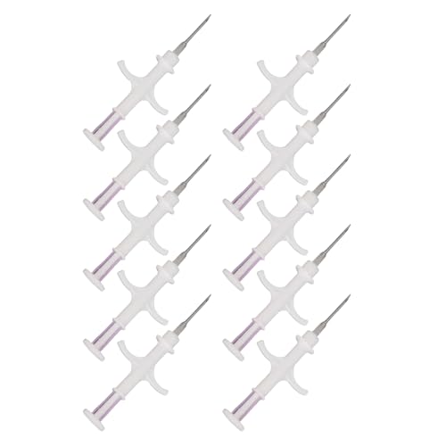 Yanmis 10 Pack Universal PET Microchip, IS011784/5 FDX-B 134,2 kHz 125kHz PET-ID-Tags, 512bit Tiermikrochip für Hunde Katzen Tierfleisch Geflügelfisch (1,25 * 7 mm)