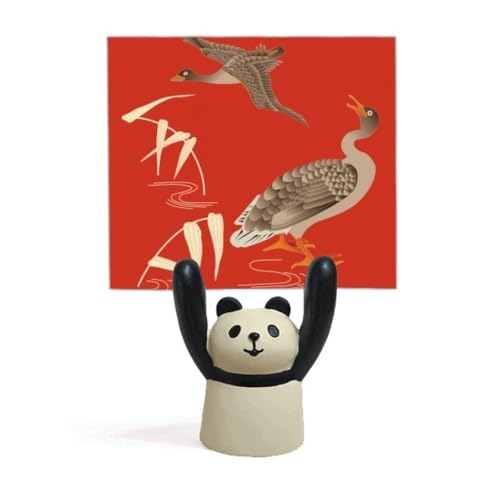Support mémo panda rouge automne cadeau original bureau