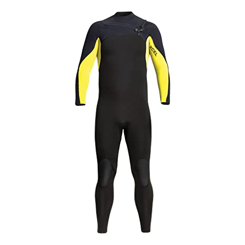 XCEL Men's Phoenix 3/2mm Fullsuit (Black/Lemonale, Medium)
