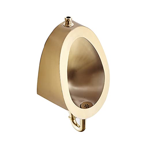 DFEDHF L-ROM 304 Stainless Steel Automatic Induction Urinal, Wall-Mounted Public Toilet Urinal, Contact-Free Toilet Urinal with Flush Valve,Flushing Men's Urinal Suitable for Ba