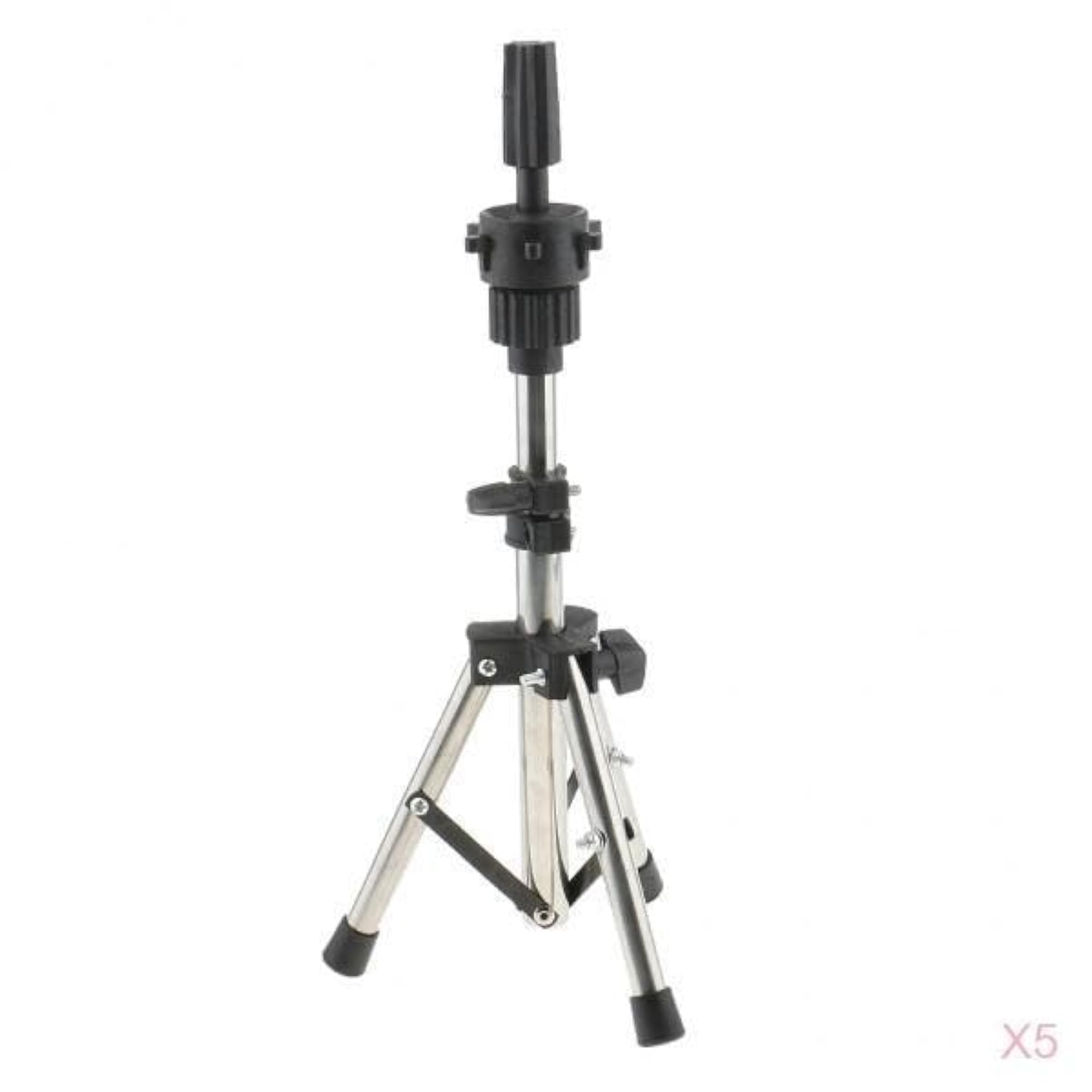 5Pcs Adjustable Head Tripod Holder Stand for Wigs