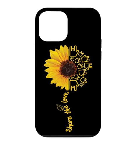ASL American Sign Language Sunflower Share the Love �X�}�z�P�[�X iPhone 12 mini �p