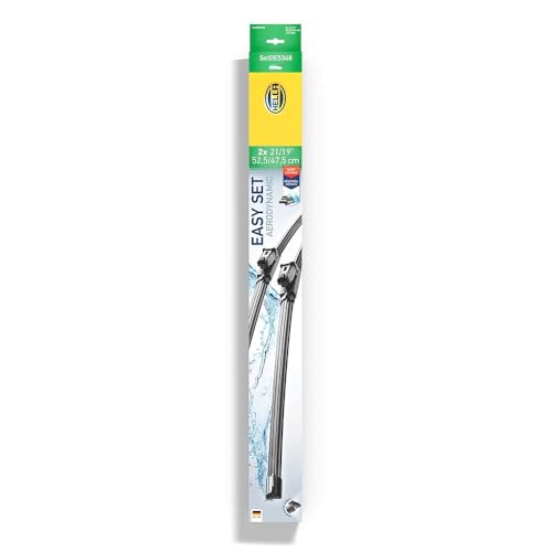 Hella 9XW 358 164-011 Easy Set Oe Spazzola Tergi - Setoe5348 - Spazzole Flat Blade - Per Veicolo Con Guida A Sx - 525/475Mm - 21/19" - Anteriore - Quantità: 2 - 3