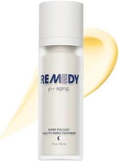 Remedy Healthy Aging Advanced Serum - Remedy for Healthy Aging - Retinaldehyde, Glycolic Acid, Argireline, Ferulic Acid,Matrixyl 3000 - Anti-Aging - For Fine Lines,Wrinkles - By Dermatologist Dr. Shah