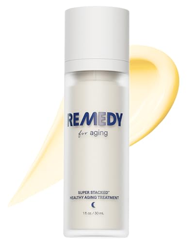 Remedy for Healthy Aging - Retinaldehyde, Resveratrol, Glycolic Acid, Argireline, Ferulic Acid, Matrixyl 3000 - Anti-Aging Treatment for Wrinkles, Uneven Texture & Tone - By Dermatologist Dr. Shah