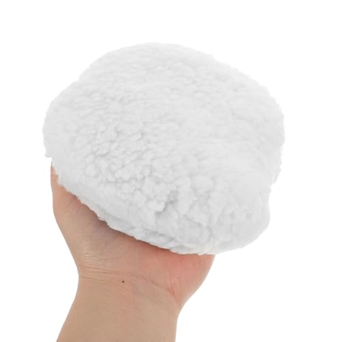 Houppettes extra larges de qualité supérieure en peluche douce blanche