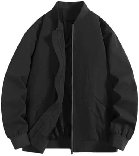 Men's Motorcycle Jacket Baseball Style Thin Outerwear Men's Fishing Long Sleeve Jacket