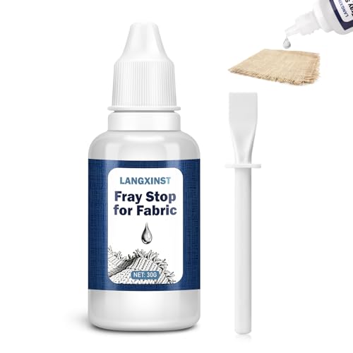 Fray Check for Fabric Clear Stop Fraying Fabric Sealer Prevent Fraying and Unraveling Edge Sealing Dried Clear Soft Flexible for DIY Sewing Crafts (30ml)