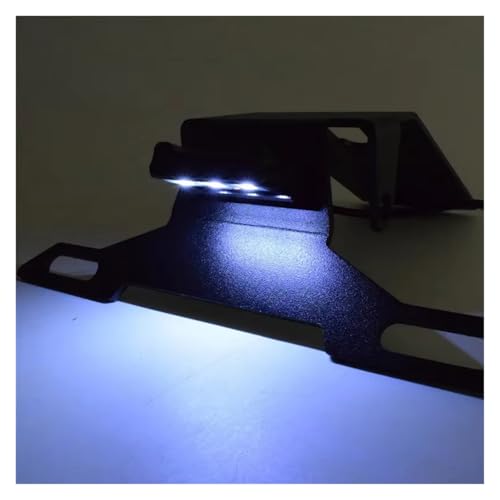 Support plaque d'immatriculation arrière moto avec éclairage LED étanche - 2