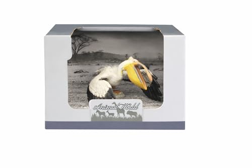 STUWU Pelikan Figur – realistische Tierfigur & Sammlerfigur – dekorative Deko für Wohnzimmer, Büro & Vitrine – naturgetreue Darstellung – kein Spielzeug