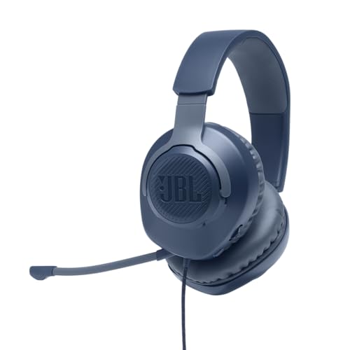 Image of JBL Quantum 100 - Wired Over-Ear Gaming Headphones - Blue