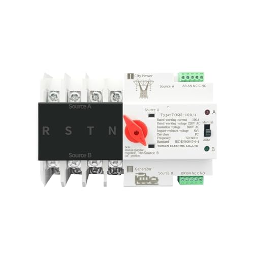 Commutateur de transfert automatique double alimentation 125A inverseur source solaire 4P