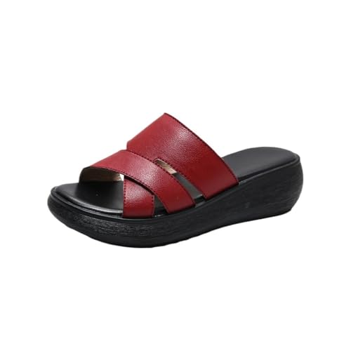 Thick Soled Women's Sandal with A Sloping Heel and Anti Slip Women's Sandal with A Thick Sole