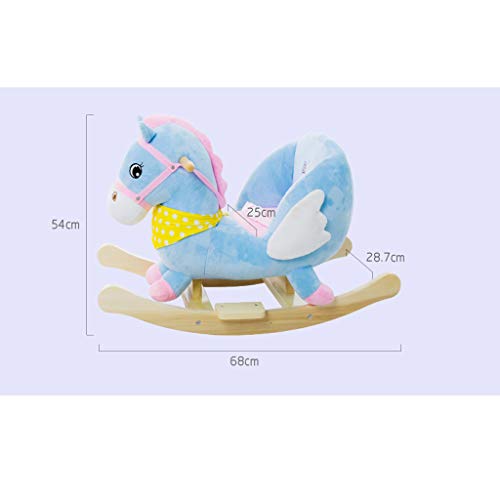 Schaukelpferd Baby Spielzeug Dual-Use-Massivholz mit Musik Baby Schaukelstuhl 1-3 Jahre altes Geschenk Schaukelspielzeug… – Bild 3