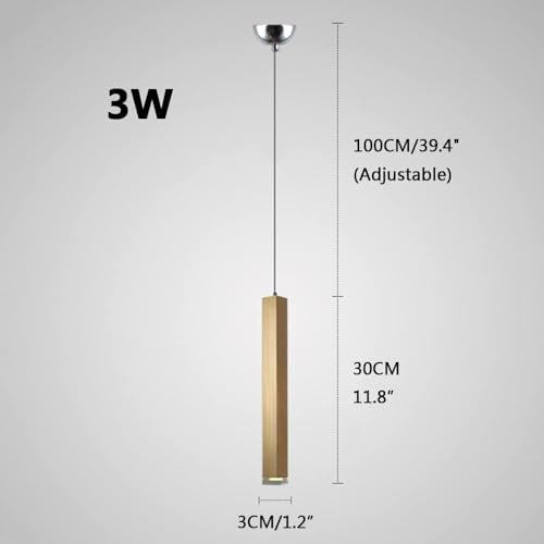 Candelabro moderno rectangular H3TF5J de iluminación interior para salón y dormitorio de 50cm 2
