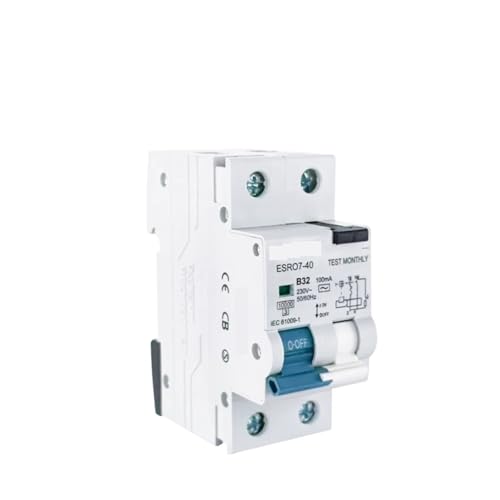 Disjoncteur différentiel 2P RCBO 40A 6KA 30mA pour tableau électrique