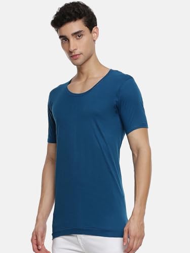 Image of RAMRAJ COTTON Men White Round Neck Half Sleeve Cotton Undershirt /Vest /Banian|Moisture Wick Vest|Soft Fabric