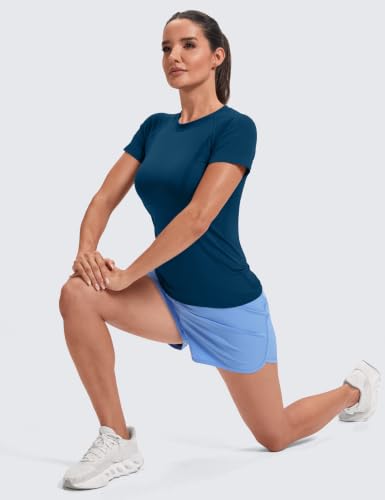 Image of MathCat Seamless Short Sleeve Workout Tops for Women