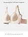 Easybunny Minimizer Bras for Women No Underwire Wireless Supportive Full Coverage Wide Straps Seamless Tshirt Bra Nude XL