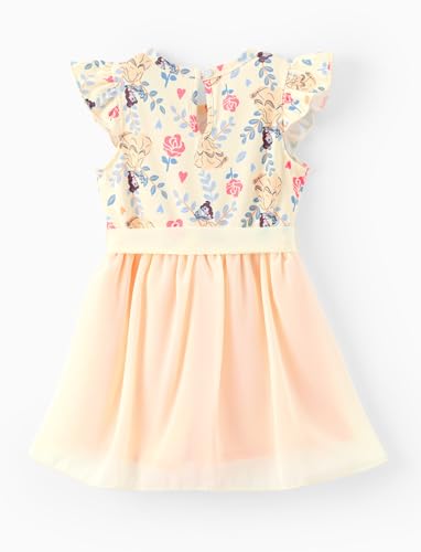 Image of Disney Princess Frozen Elsa Minnie Mouse Stitch Toddler Girl Romper With Skirt Overlay Summer Jumpsuit with Bow 2-6 Years